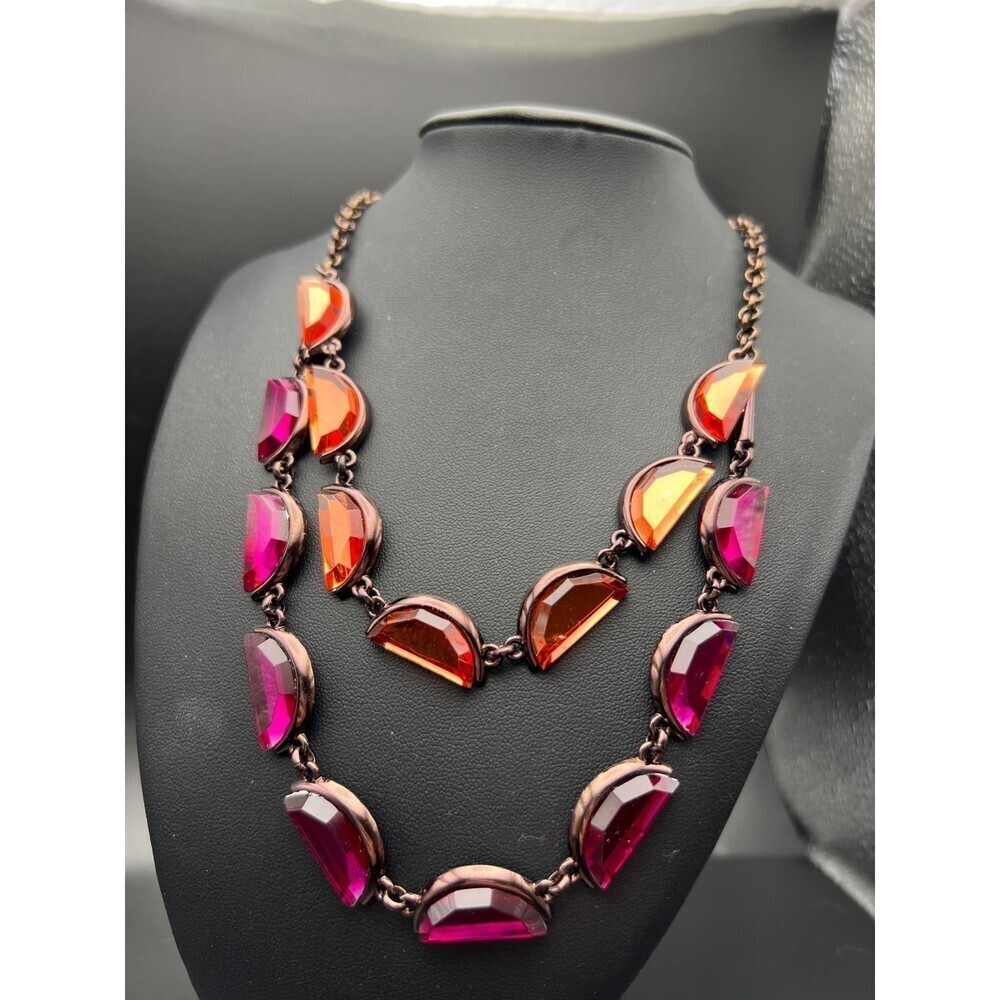 Coldwater Creek Two-Strand Halfmoon Necklace